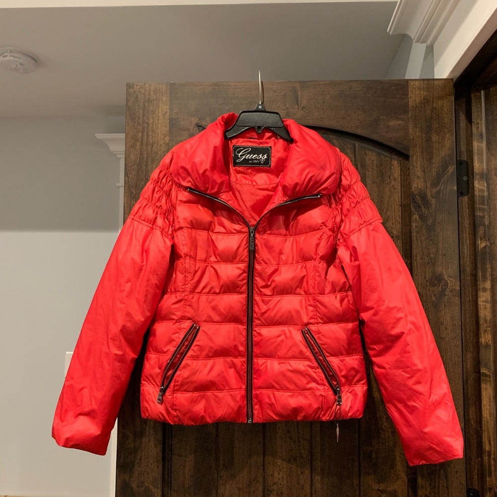 Guess juniors red jacket, size m